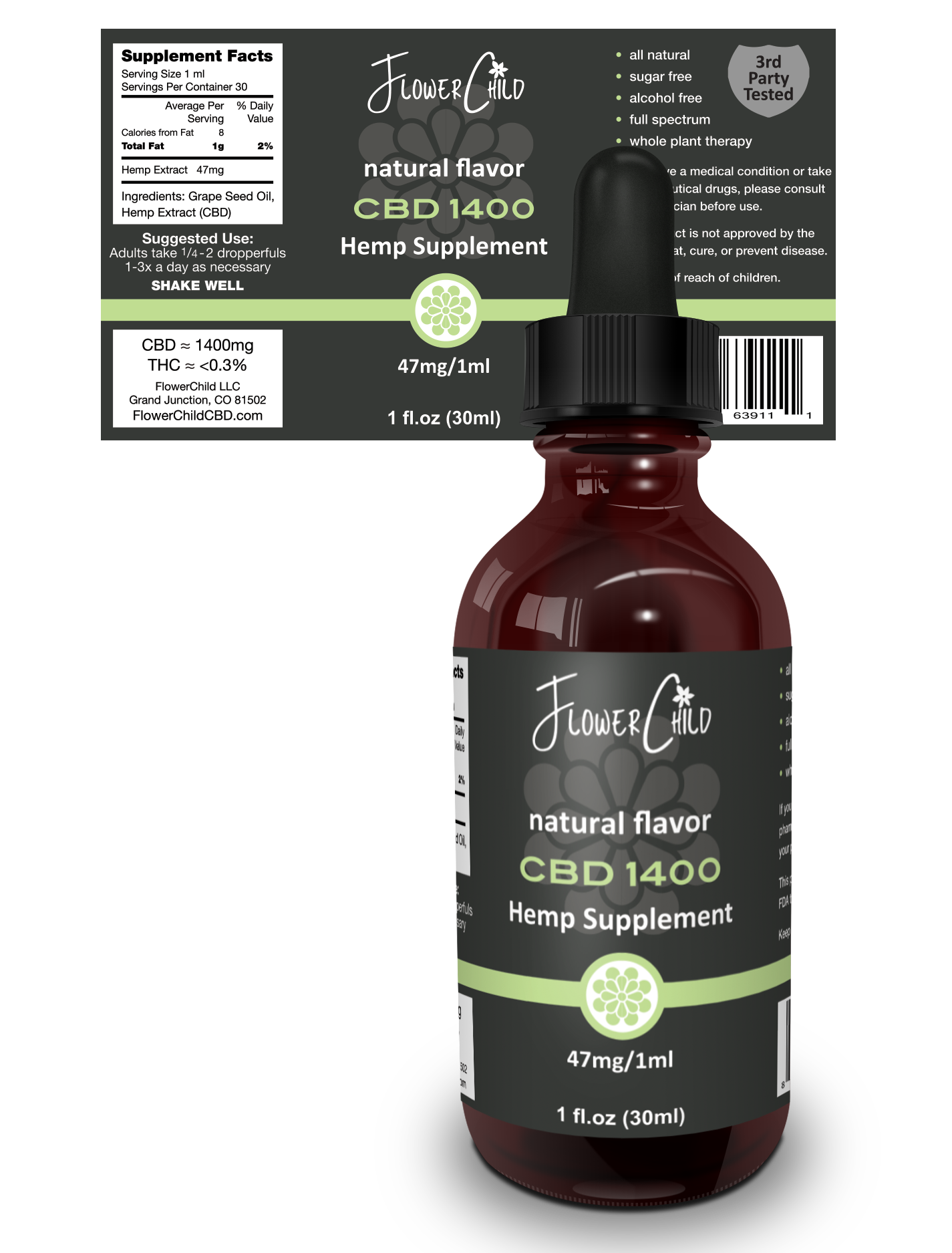 CBD Oil 1400 Tincture