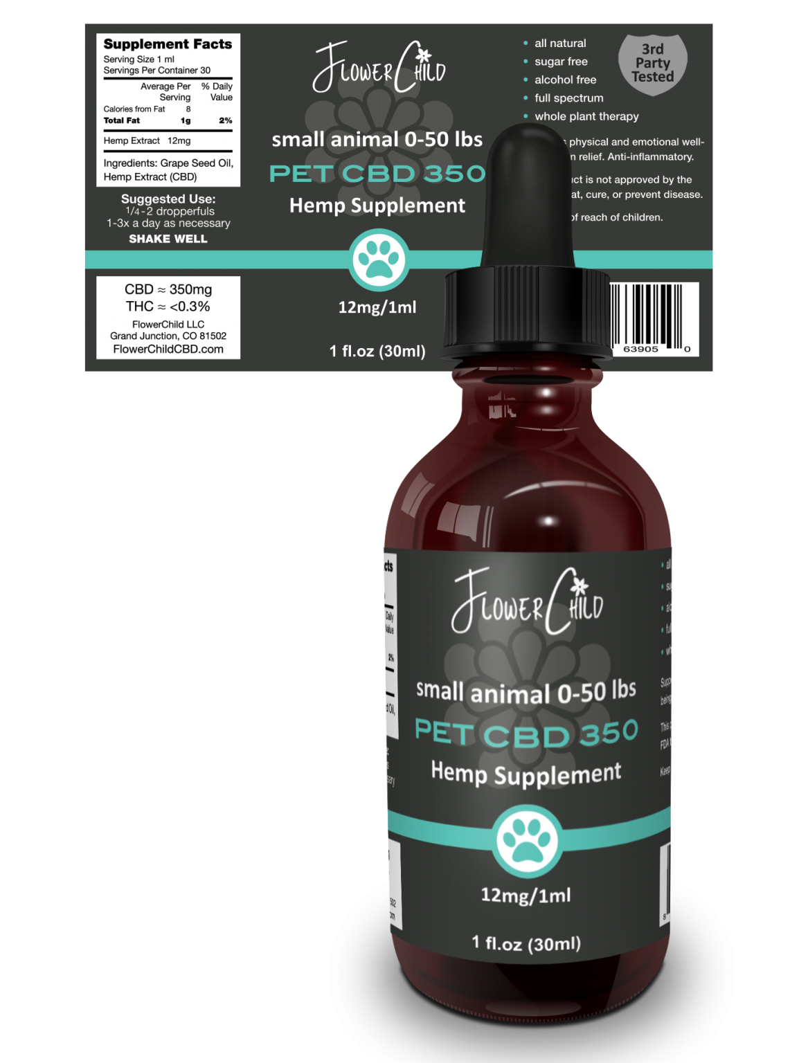 Pet CBD Oil 350 Tincture