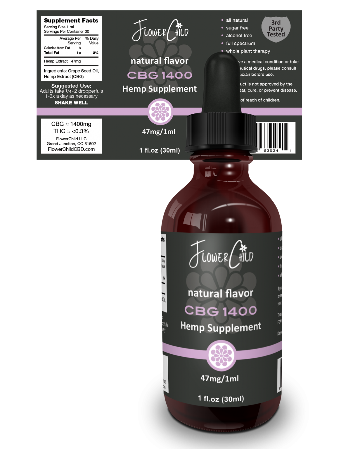 CBG Oil 1400 Tincture